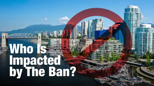 Who is impacted by the foreign buyers ban in Canada?