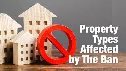 What property types are affected by the ban in Canada?