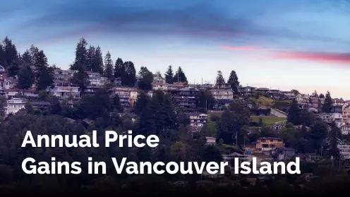 Vancouver Island still had annual price gains in August